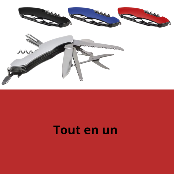 Couteau Suisse Multifonction – Acier Inoxydable