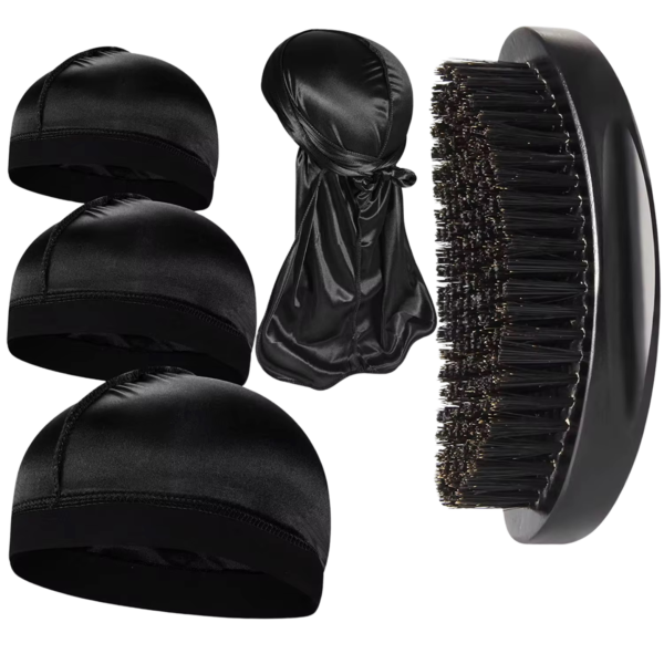 Pack Waves Premium – Durag + Bonnets + Brosse